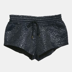 Zadig & Voltaire Deluxe Navy Blue Textured Jacquard Pad Shorts S, Shorts - Luxury Closet