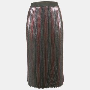 Zadig & Voltaire Metallic Lurex Plissé Midi Joyce Skirt S, Skirts - Luxury Closet