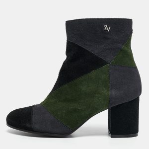 Zadig & Voltaire Multicolor Suede Block Heel Ankle Booties Size 36, Boots - Luxury Closet catalog