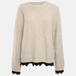 Zadig & Voltaire Beige Wool Knit Raw Hem Liam Sweater L, Sweaters & Cardigans - Luxury Closet catalog