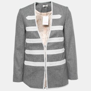 Zadig & Voltaire Grey Striped Wool Blend Judo Style Ville Jacket M, Coats & Jackets - Luxury Closet catalog