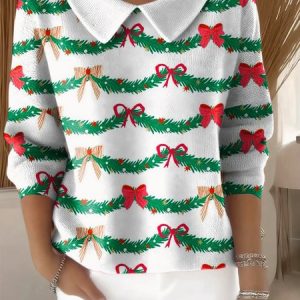 Women Imitation Cashmere Christmas Long Sleeve Comfy Vintage Sweater, Sweaters, color:As Picture|size:XXL, catalog Noracora shop
