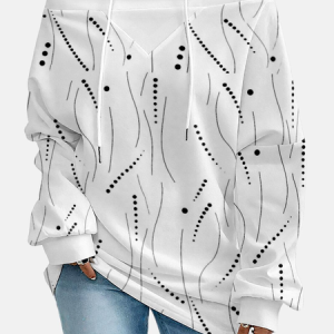 Casual Off The Shoulder Striped Sweatshirt, Hoodies & Sweatshirts, color:White|size:4XL, catalog Noracora shop