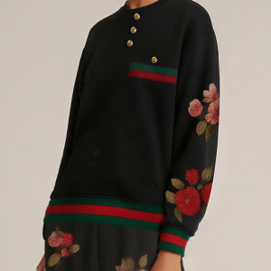 Urban Floral Split Joint Sweatshirt, Hoodies and Sweatshirts, color:As Picture|size:XXL, Stylewe