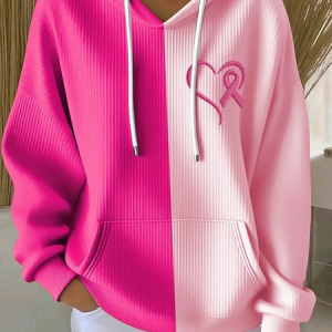 Women Heart/Cordate Spring/Fall Printing Long Sleeve Casual Daily Hoodie, JustFashionNow Sweatshirts & Hoodies, color:Pink|size:4XL,