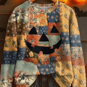 Women Floral Crew Neck Printing Casual Spring/Fall Long Sleeve Sweatshirt, JustFashionNow Sweatshirts & Hoodies, color:As Picture|size:XXL,