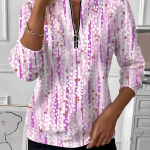 Vintage Crew Neck Striped Sweatshirt, Hoodies & Sweatshirts, color:Light Purple|size:XXL, catalog Noracora shop
