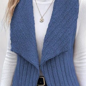 Plain Casual Regular Fit New Autumn And Winter Fashion Casual Simple Sleeveless Versatile Jacket Vest, Vest, color:Blue|size:XXL, catalog Noracora shop