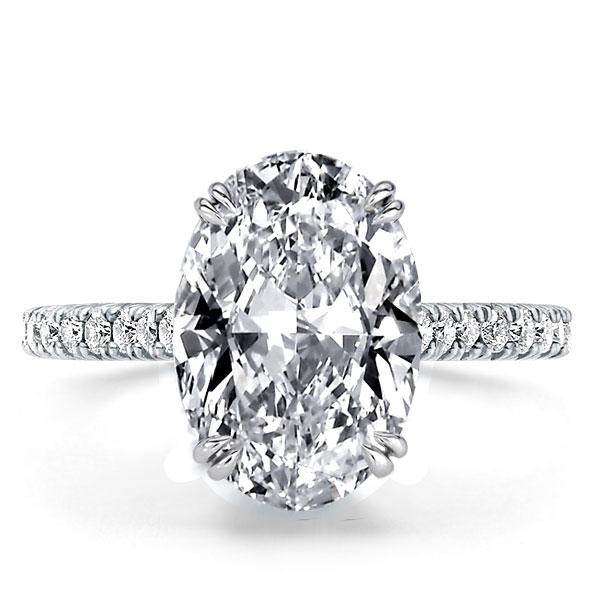 classic engagement rings - Italo Oval Cut Engagement Ring Affordable With Double Prong, Italo jewelry - Online Catalog - Image 2