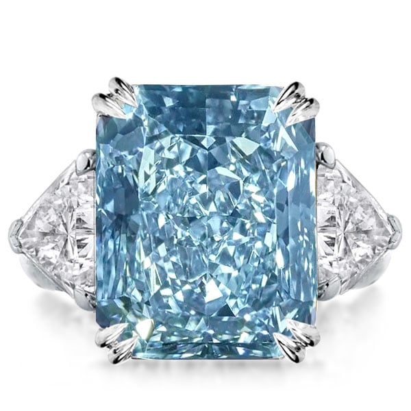 three stone engagement rings - Italo Blue Topaz Engagement Ring Three Stone Ring Affordable, Italo jewelry - Online Catalog - Image 2