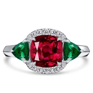 unique engagement rings - Italo Ruby Rings Cuhsion Cut Unique Engagement Rings, Italo jewelry - Online Catalog