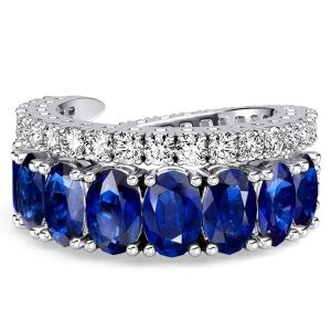 unique engagement rings - Italo Spiral Design Oval Cut Blue Sapphire Ring For Women, Italo jewelry - Online Catalog