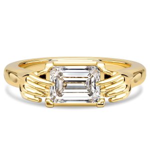 unique engagement rings - Italo Unique Hug Ring Emerald Cut Vintage Engagement Rings For Women, Italo jewelry - Online Catalog