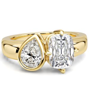 unique engagement rings - Italo Toi Et Moi Pear & Cushion Cut Engagement Rings For Women, Italo jewelry - Online Catalog