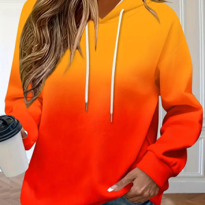 Casual Hoodie Ombre Hoodie Printing, Hoodies & Sweatshirts, color:Orange|size:5XL, catalog Noracora shop