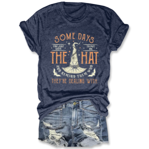 Casual Halloween Crew Neck Short Sleeve T-shirt, T-shirts, color:Navyblue|size:XXL, catalog Noracora shop