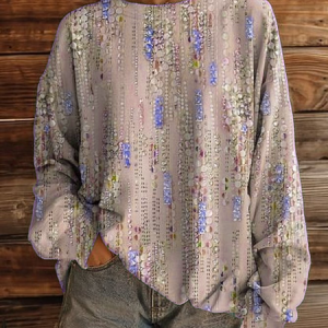 Vintage Crew Neck Ombre Sweatshirt, Hoodies & Sweatshirts, color:Cameo|size:XXL, catalog Noracora shop
