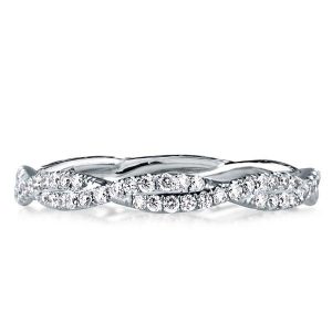 eternity band - Classic Twist Created White Sapphire Wedding Band Infinity Ring, Italo jewelry - Online Catalog