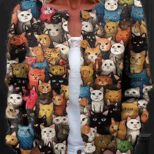 Women Knitted Animal Long Sleeve Comfy Vintage Cardigan, Cardigans, color:Color2|size:5XL, catalog Noracora shop