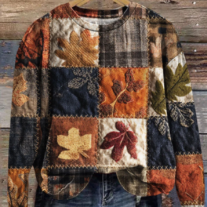 Casual Crew Neck Maple Leaf Sweatshirt Printing, Hoodies & Sweatshirts, color:As Picture|size:XXL, catalog Noracora shop
