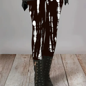Women Spooky Halloween Casual All Season Printing Long Leggings, JustFashionNow Leggings, color:Black|size:XXL,