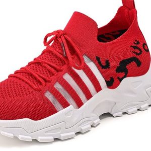 Women's Breathable Anti-Slip Orthopaedic Sneakers Comfortable Sports Mesh Shoes, Sneakers&Athletic, color:Red|size:43, catalog Noracora shop