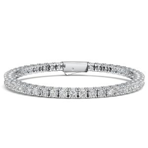 bracelets - Italo 3 MM Cushion Cut White Sapphire Tennis Bracelet For Women, Italo jewelry - Online Catalog