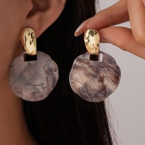 Urban Plain Dangle, Earrings, color:Gray|size:One-size, Stylewe