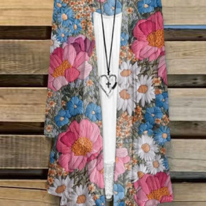 Women Floral Spring/Fall Cover-up Casual Lightweight Cardigan, JustFashionNow Cardigans, color:As Picture|size:4XL,