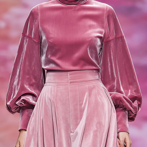 Velvet Urban Plain Turtleneck Blouse, Blouses and Shirts, color:Pink|size:XXL, Stylewe
