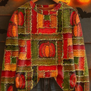 Casual Crew Neck Halloween (pumpkin) Sweatshirt Printing, Hoodies & Sweatshirts, color:As Picture|size:XXL, catalog Noracora shop