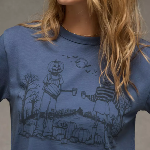Vintage Halloween Crew Neck Short Sleeve T-shirt, T-shirts, color:As Picture|size:4XL, catalog Noracora shop
