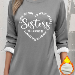 Vintage Crew Neck Letter Pattern Sweatshirt, Hoodies & Sweatshirts, color:Gray|size:XXL, catalog Noracora shop