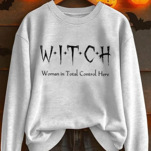 Women Text Letters Crew Neck Printing Casual Spring/Fall Long Sleeve Sweatshirt, JustFashionNow Sweatshirts & Hoodies, color:White|size:XXL,