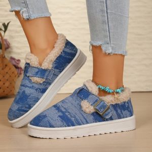 Casual Color Block Slip On Flat Heel Shallow Shoes, Shoes, color:Royal Blue|size:43, catalog Noracora shop