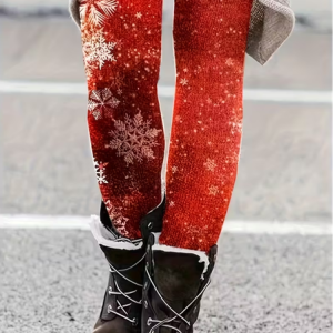 Women Christmas Casual All Season Printing Long Leggings, Leggings, color:Red|size:XXL, catalog Noracora shop