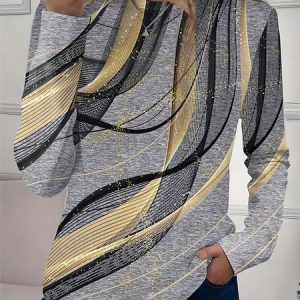 Women Color Block Long Sleeve Tee T-shirt Crew Neck Casual Spring/Fall Top, JustFashionNow T-Shirts, color:As Picture|size:4XL,
