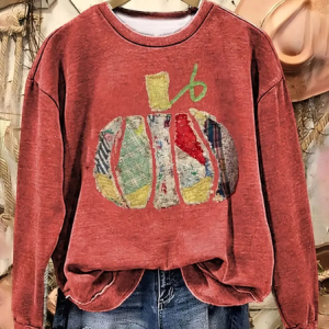 Women Halloween (pumpkin) Crew Neck Printing Casual Spring/Fall Long Sleeve Sweatshirt, JustFashionNow Sweatshirts & Hoodies, color:Deep Pink|size:XXL,