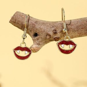 Halloween Earrings Horror Funny Skull Spider Pumpkin Ghost Black Cat Earrings Real Gold Electroplated Jewelry Earrings, JustFashionNow Earrings, color:Color13|size:One-size,