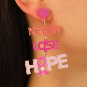 Breast Marker Real Gold Electroplated Pink Ribbon Women's Health Pearl Bracelet Necklace Set Ins Shambhala Jewelry, Bracelet, color:Color14|size:One-size, catalog Noracora shop