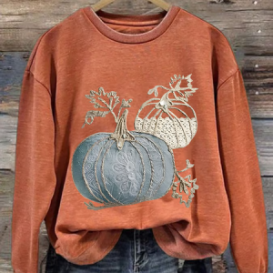 Casual Crew Neck Halloween (pumpkin) Sweatshirt Printing, Hoodies & Sweatshirts, color:Orange|size:XXL, catalog Noracora shop