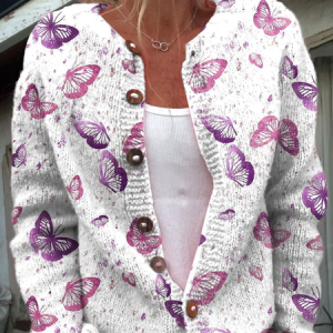 Women Wool/Knitting Animal Long Sleeve Comfy Casual Cardigan, Cardigans, color:As Picture|size:4XL, catalog Noracora shop