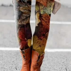 Women Maple Leaf Casual All Season Printing Long Leggings, Leggings, color:As Picture|size:XXL, catalog Noracora shop