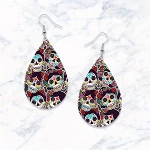 Skull Acrylic 2D Halloween Earrings, Sport ACC, color:Color4, catalog Noracora shop