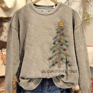 Women Christmas Crew Neck Printing Casual Spring/Fall Long Sleeve Sweatshirt, JustFashionNow Sweatshirts & Hoodies, color:Khaki|size:XXL,