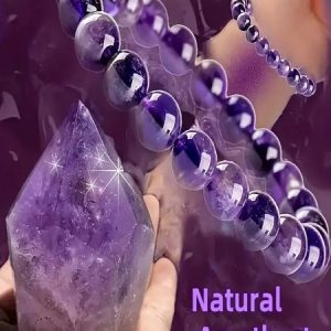 Original Natural Ulagai Deep Amethyst Single Loop Bracelet Amethyst Accessories Bracelet, Bracelet, color:Purple|size:One-size, catalog Noracora shop