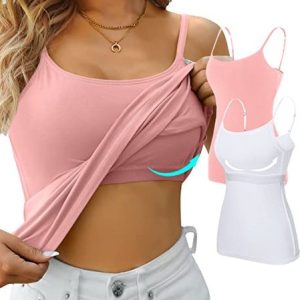 Casual Comfy Spaghetti Plain Cami Basic Breathable Tank Tops, Tanks & Camis, color:Pink|size:4XL, catalog Noracora shop