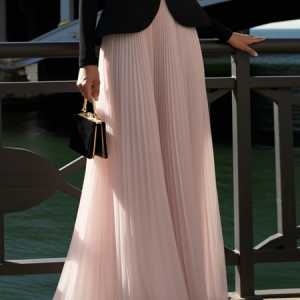 Elegant Plain Maxi Skirt, Skirts, color:Pink|size:XXL, Stylewe