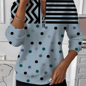 Vintage Crew Neck Striped Sweatshirt, Hoodies & Sweatshirts, color:Blue|size:XXL, catalog Noracora shop