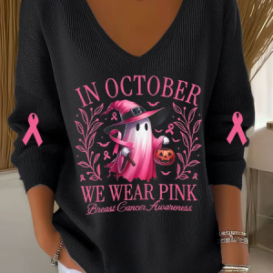 Women Cotton Halloween Long Sleeve Comfy Casual Sweater, Sweaters, color:Black|size:4XL, catalog Noracora shop